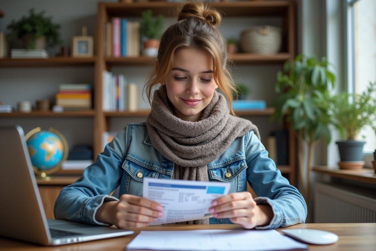 Jeune femme avec permis international et permis français