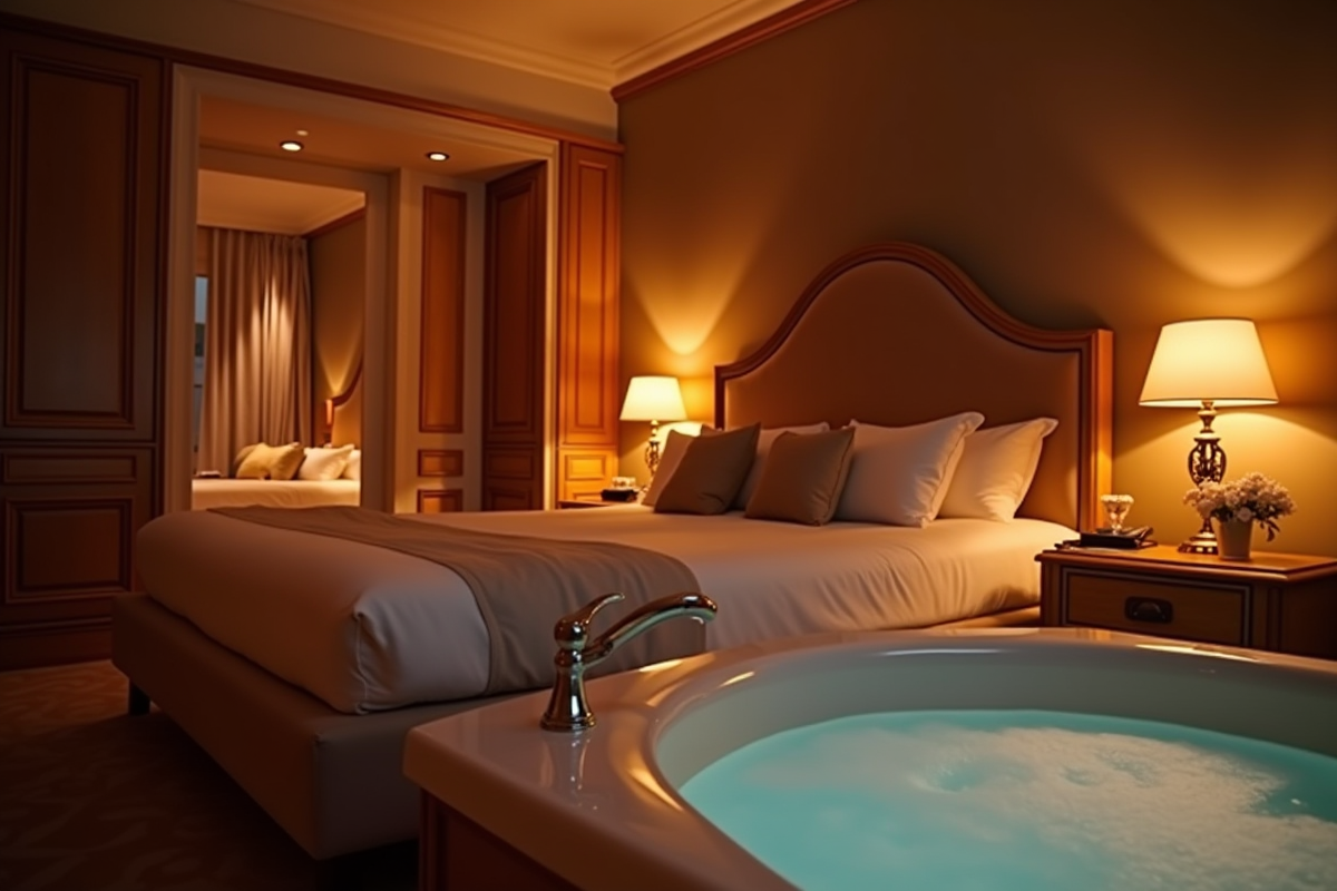 Suite de luxe à Lille avec baignoire et ambiance chaleureuse